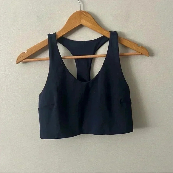 NWOT Zella Navy Racerback Sports Bra S - Picture 2 of 5